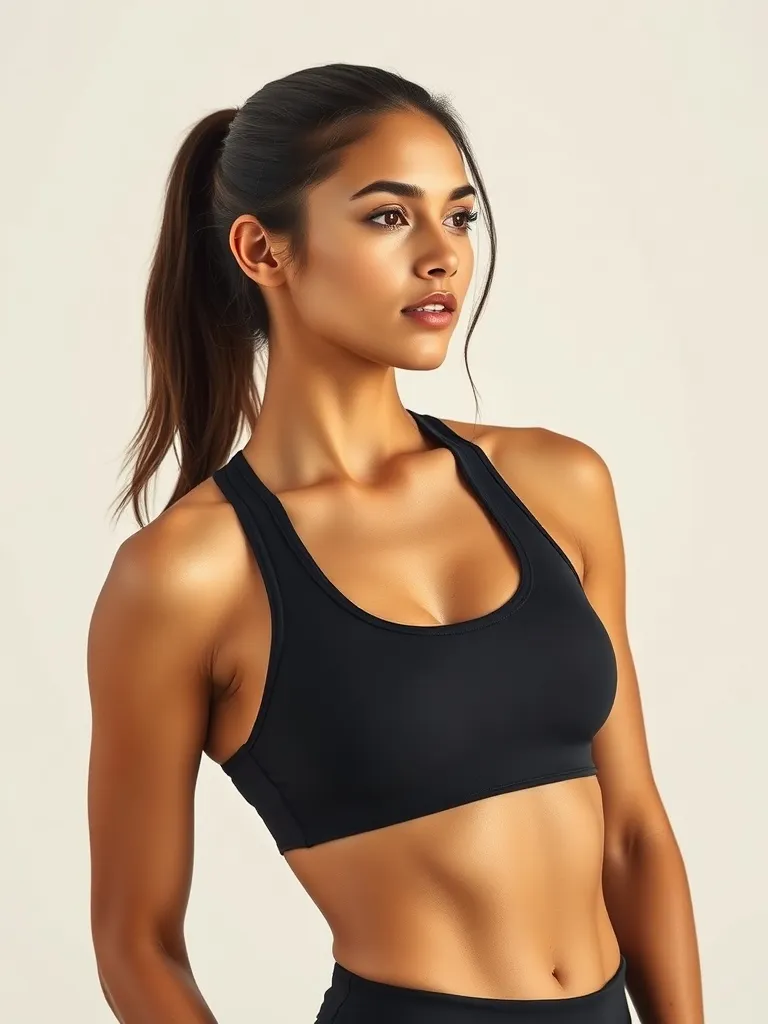 Hybrid athlete in a black training top